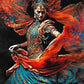 Indian Woman Folk Dance Poster Ethnic Girls Canvas Painting Print Wall Art Pictures for Living Room Home Decor Cuadros