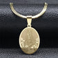 Religious Virgin Mary Prayer Necklaces for Women Men Stainless Steel Gold Color Christianity Medal Necklaces Jewelry N6263S02