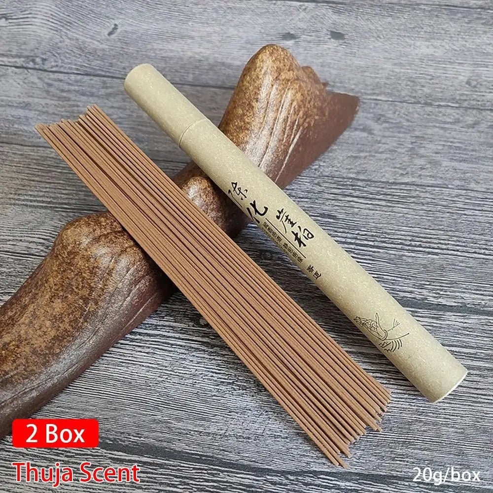 1/2Box Sandalwood Mugwort Scent Incense Stick Tranquilize Mind Home Office Bedroom Refreshing Scent 20g/Box Natural