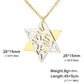 Jeshayuan Hebrew Chai Jewish Menorah Hanukkah Necklace for Women Star of David Stainless Steel Necklaces Amulet Jewelry Gift