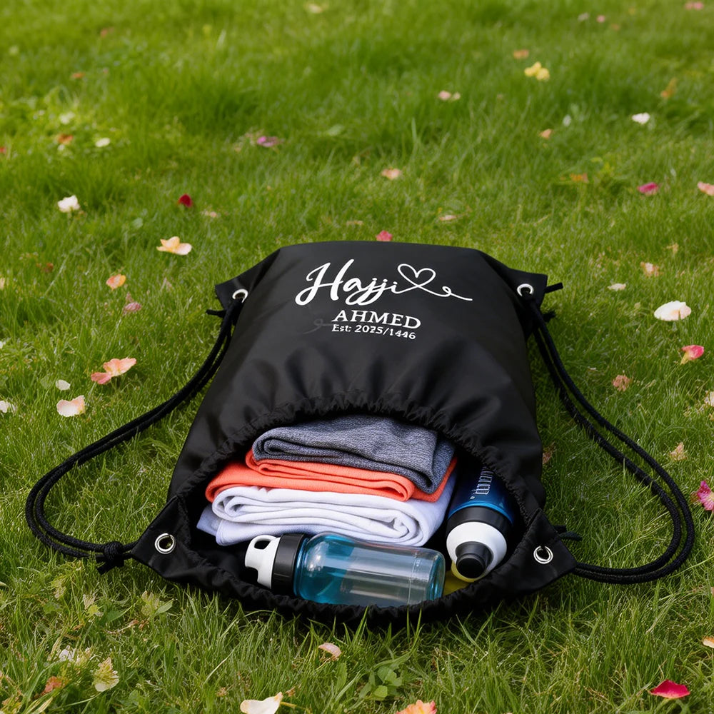 Personalised Hajj Travel Bags Custom Hajji Hajja Carry Sack Muslim Pilgrimage Gifts Hajj Umrah Accessory Storage Organizer