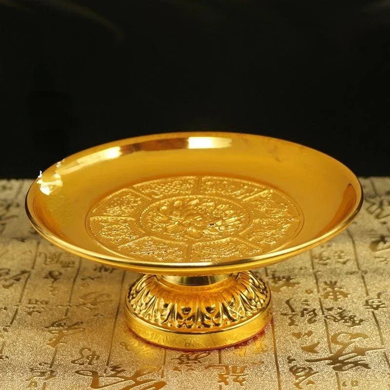 Fruitplate Offering Alloy fruit plate offering Buddha Lotus fruit plate Guanyin tribute Buddhist article