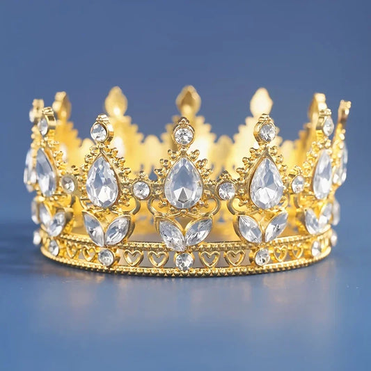 Crown topper Headpiece Suitable  Wedding Decorations Holiday Costume Headpiece Rhinestone Prom Crown Headb