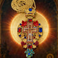 New 2026 Greece Orthodox byzantine Church Jewelry pectoral Cross Necklace Jesus Long Chain Religious icon Christian Gift Priest