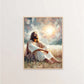 Modern Christian Believer Poster Jesus Praying Shepherd Bible Verse Easter Canvas Painting Wall Art for Kids Room Home Decor