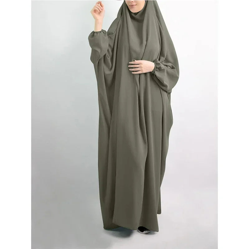 Muslim Prayer Garment Dress Wp,em Women Hijab Dress Abaya Hooded  Long Khimar Jilbab Burka Eid Abayas Gown Eid Niqab Ramadan