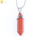 CSJA Hexagonal Bullet Crystal Necklaces Natural Gem Stone Quartz Necklace Pendant Chakra Amethysts Pink Quartz Lapis Lazuli G957