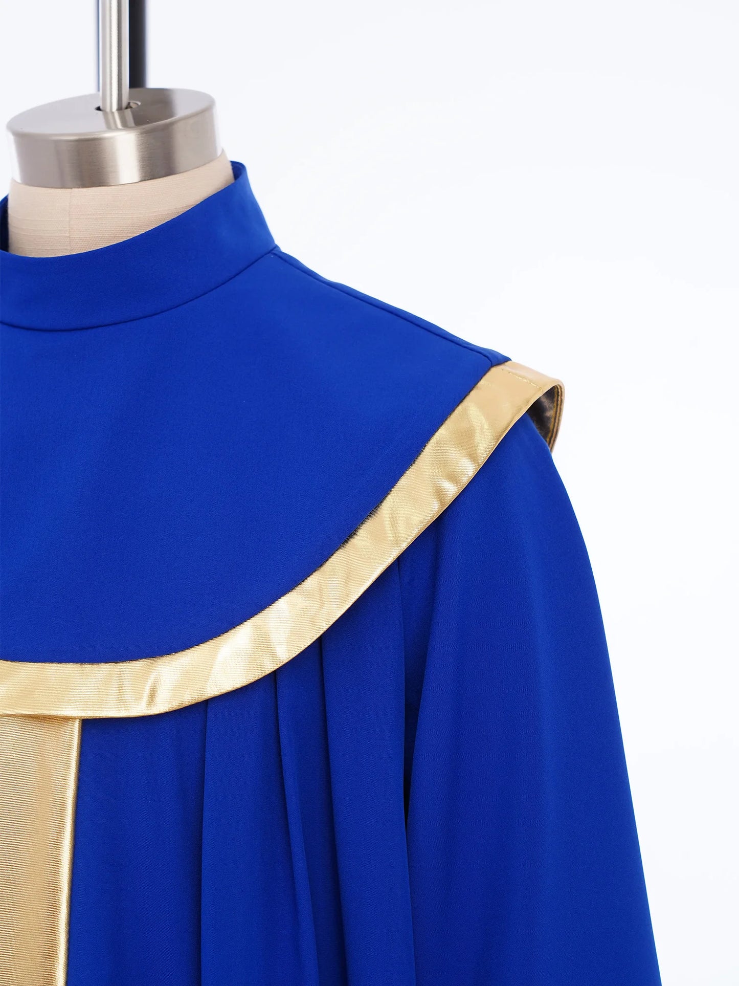 Boys Girls Church Choir Worship Praise Dance Robe Long Sleeve Metallic Gown Christian Pastor Priest Cosplay Halloween Costume