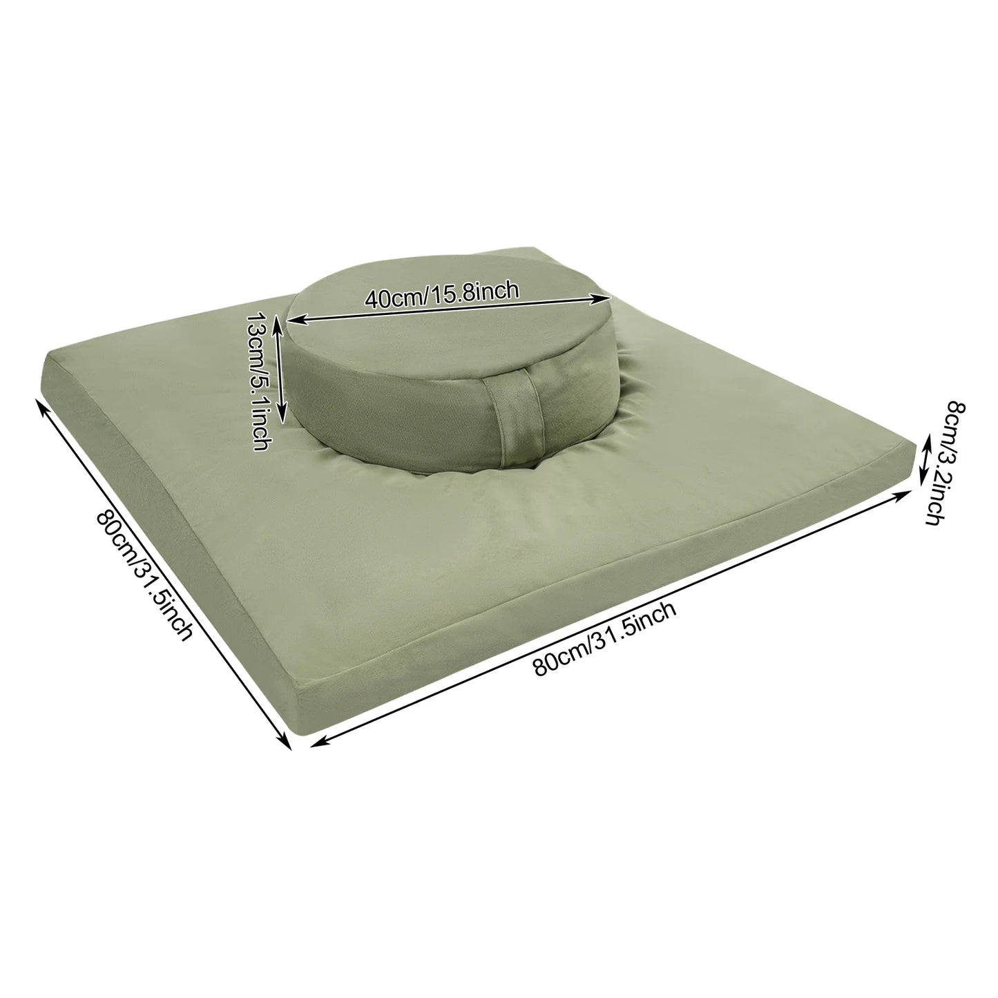 Buckwheat Husk Meditation Kissen Set, Velvet, Home Meditation Cushion Set,Fitness mat,Multiple Colors Available