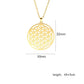 Flower of Life Sacred Geometry Necklace Stainless Steel Mandala Neck Chain Women Men Vintage Universal Spiritual Jewelry