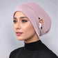 Jersey Cotton Muslim Women Under Hijab Cap With Ear Hole Inner Hijab Cap Round Forehead Underscarf Bonnet Femme Musulman