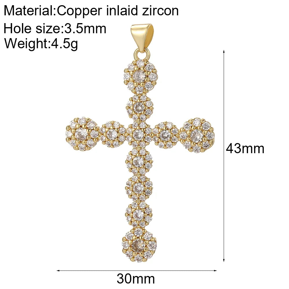 Goth Cross Chrams for Jewelry Making Supplies Golden Angel Charm Stainless Steel Long Chain Dijes Diy Necklace Earring Bracelet