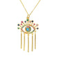 Juya Handmade Copper Adjustable Chains Micro Pave Zircon Enamel Greek Evil Eye Of Fatima Hamsa Hand Bracelets For Women Men