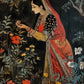 Retro Traditional Indian Woman Lady in The Garden Animals Pattern Poster Canvas Painting Wall Art Pictures Home Interior Decor