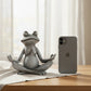 VILEAD Original Design Meditating Frog Sage Resin Zen Artistic Figurine Decorative Garden Statue Home Office Desk Decor