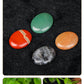 JH18-1 5/10Pcs Natural Crystal Palm Stone, 2cm Oval Shaped Raw Gemstone for Handheld Worry Stone Reiki Healing Massage Decor