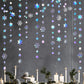 4M Iridescent Christmas Hanging Snowflakes Decor Garlands Winter Wonderland  Paper Snowflake Streamer Birthday Party Supplies ﻿