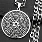 Jewish Bible Stainless Steel Hexagram Pendant Necklace Women Men Gold Color 72 Names Of The God Moses Mezuzah Enamel Jewelry