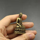 Brass Buddha Miniature: Desktop Decoration, Antique-style Brass Buddhist Master Statue Ornament