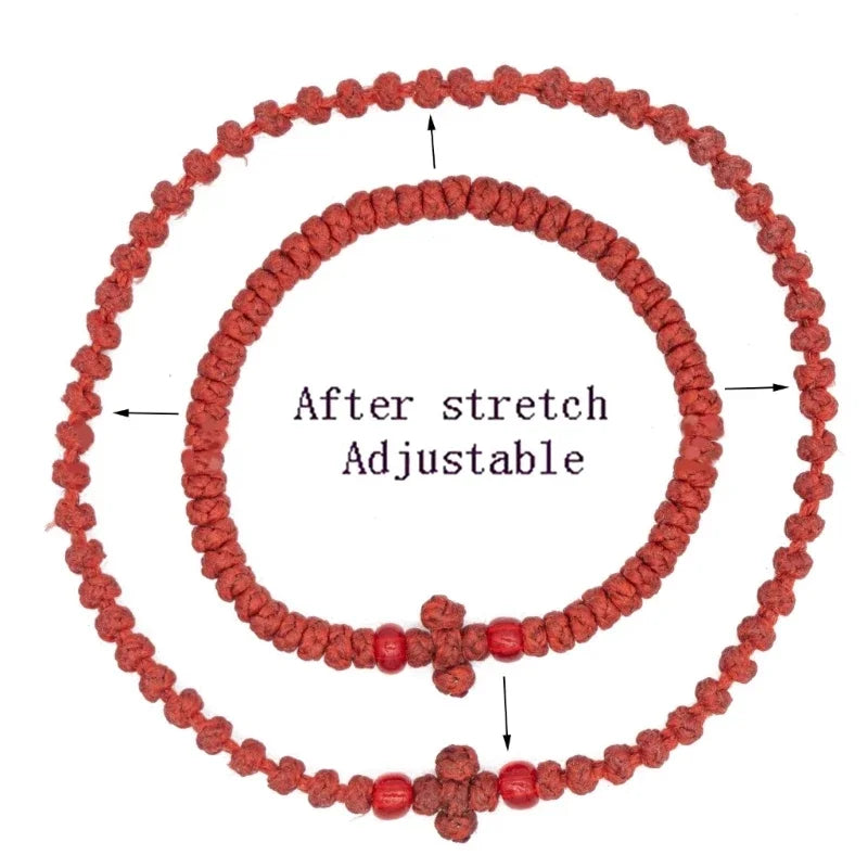 Adjustable Greek Orthodox Prayer Rope Bracelet Christian Religious Handchain Fine Craftsmanship Jewelry for Believers