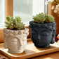 Creative Buddha Statue Flowerpot Green Potted Plants Container Home Courtyard Garden Decor Resin Handicrafts Ornament Gift