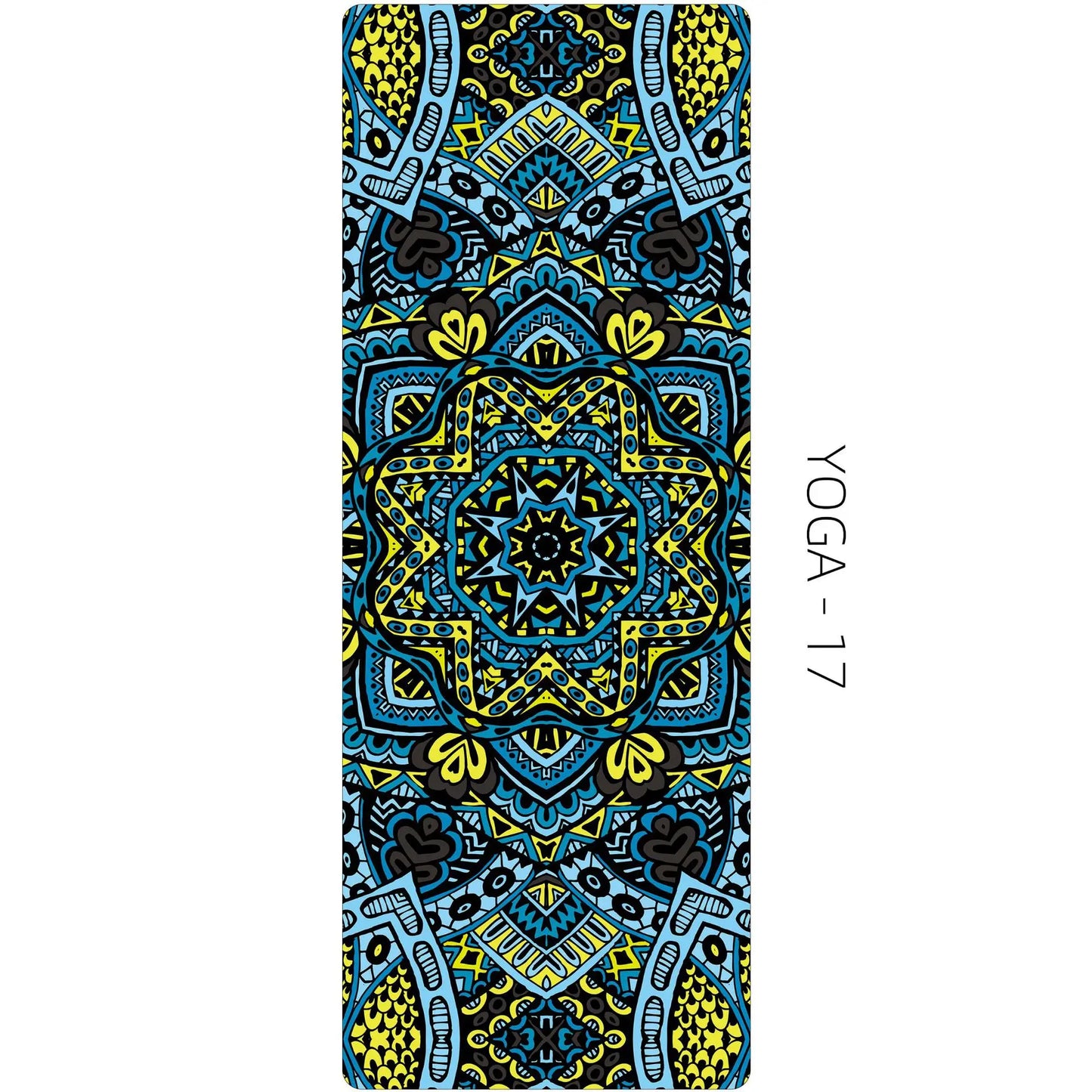 Zen Rhyme 1mm Natural Rubber Suede Yoga Mat Foldable Portable Anti-Slip Drape Gym Meditation Fitness Workout Gymnastics
