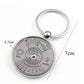 New Unique 50 Years Super Perpetual Calendar Keychain Sun and Moon Engraved Metal Keyring Astrology Jewelry Car Trend Keychain
