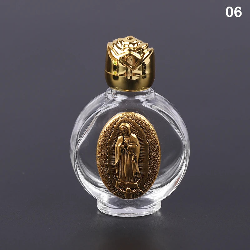 Empty Holy Water Jesus Bottle Religious Bottle Christian Baptism Supplies Refillable Portable Cosmetic Packaging Empty Bottle