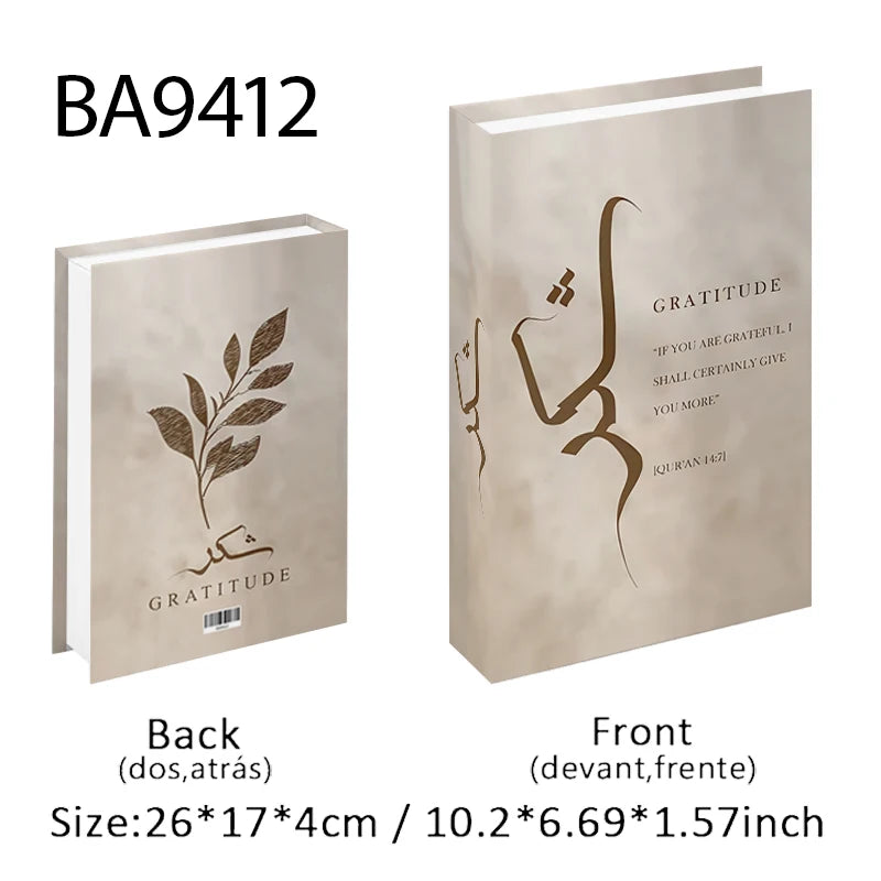 Islamic Mosque Luxury Fake Book Storage Box Kaaba Decorative Books Home Decor Coffee Table Bedroom Ornament Interior Decoration
