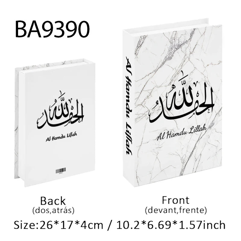 Islamic Mosque Luxury Fake Book Storage Box Kaaba Decorative Books Home Decor Coffee Table Bedroom Ornament Interior Decoration