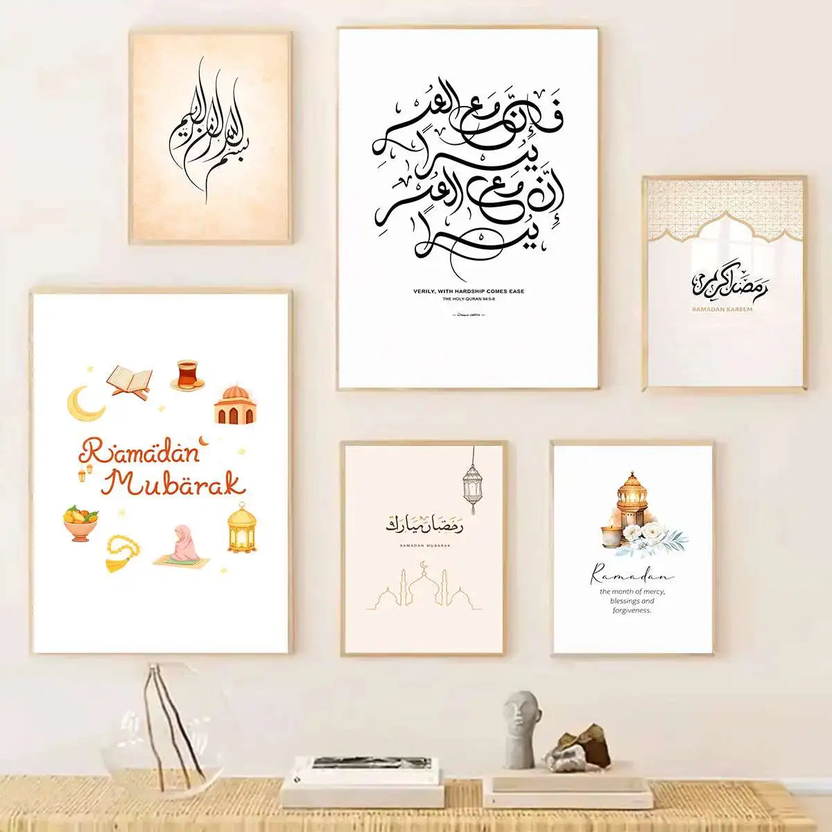 Islamic Grand Mosque Architectural Art, Sacred Holy Place Canvas Print, Muslim Home Wall Decor Prayer Room Ramadan Eid Gift