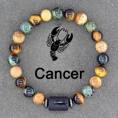 Zodiac Sign Bracelet Homme 12 Constellation Bangles Men Gemini Virgo Leo Libra Bracelet Women Friendship Gift Bracelet on Hand