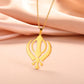 Dawapara Sikhism Necklace Khanda Kirpan Sword Symbol Religious Protection Amulet Stainless Steel Jewelry