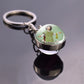Religious Keychain St Francis Double Sided Key Chains Catholic Glass Ball Pendant Keyring Jewelry Keychain Jesus Christian Gifts