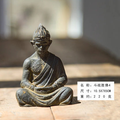 Sun Wukong Monkey New Chinese Fighting Saint Buddha Qitian Great Saint Desktop Cast Iron Ornament Home Tea Pet
