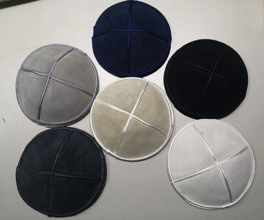 JEWISH KIPPAH SUEDE LEATHER YARMULKE KIPPAH PERSONALISIZED ORDER UNDER ENQUIRY