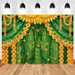 Indian Traditional Photography Background Marigold Green Leaf Hindu Indian Wedding Holi Flowers Garland Anniversary Backdrops