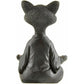 Meditation Cat Sculpture Home Decorations Resin Black Yoga Sitting Zen Cat Black Buddha Ornament Outdoor Garden Figurines