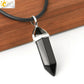 CSJA Hexagonal Bullet Crystal Necklaces Natural Gem Stone Quartz Necklace Pendant Chakra Amethysts Pink Quartz Lapis Lazuli G957