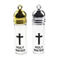 Elegant Holy Water Bottle Glass Holy Water Container Featurings Silver/Gold Color Lid For Spiritual Ritual Collectors Dropship