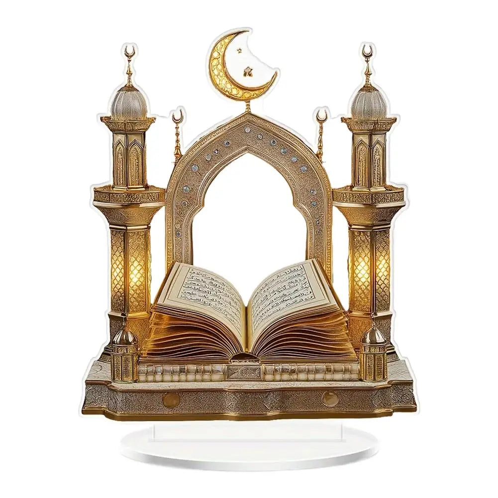 Multifunctional Exotic Architectural Ornament Exquisite Creative Desktop Accessories  Flat Home Moon Castle Acrylic Decoration