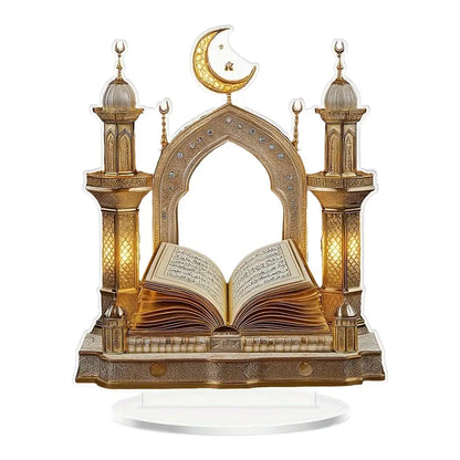 Multifunctional Exotic Architectural Ornament Exquisite Creative Desktop Accessories  Flat Home Moon Castle Acrylic Decoration