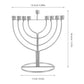 1pc 9-Branch Pillar Stand Hanukkah Menorah Holder Religious Hanukkah Candlestick Ornament Jewish Festival Supplies