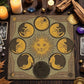 Floral And Sun Tarot Card Tablecloth Altar Cloth Flower Life Spread Tarot Reading Cloth Spiritual Oracle Card Pad