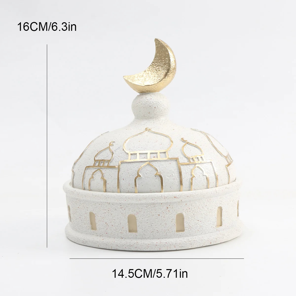 1 PC Candlestick Muslim Kaaba Dome Mosque Islamic Desktop Ornament Table Car Decor Crafts Gifts