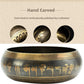 Tibetan Singing Bowl Set 8.5~20CM Size Optional Scripture Bowl Helpful for Meditation Yoga Relaxation Chakra Healing Prayer