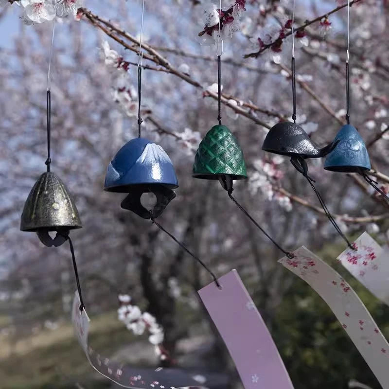 Japanese Wind Chimes Cast Iron Wind Bells Hanging Pendant Feng Shui Good Luck Temple Wind Bells Outdoor Home Garden Decoration