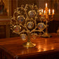 Gold Plated Orthodox Tree of Saints Icon Stand with Saint Icon Pendants for Church Home Altar Religious Devotion Christian Decor