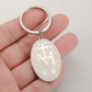 Dawapara Virgin Mary Double Sides Pendant Keychain  Mother of God Sacred Hearts of Jesus Stainless Steel Keyring Accessories