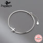 TrustDavis 925 Solid Sterling Silver Womens Luxury Cross Bracelet for Women Men Daugther Birthday Fine S925 Jewelry Set DS3976